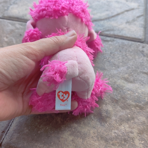 Ty Pink Plush Poodle Toy - Picture 3 of 5